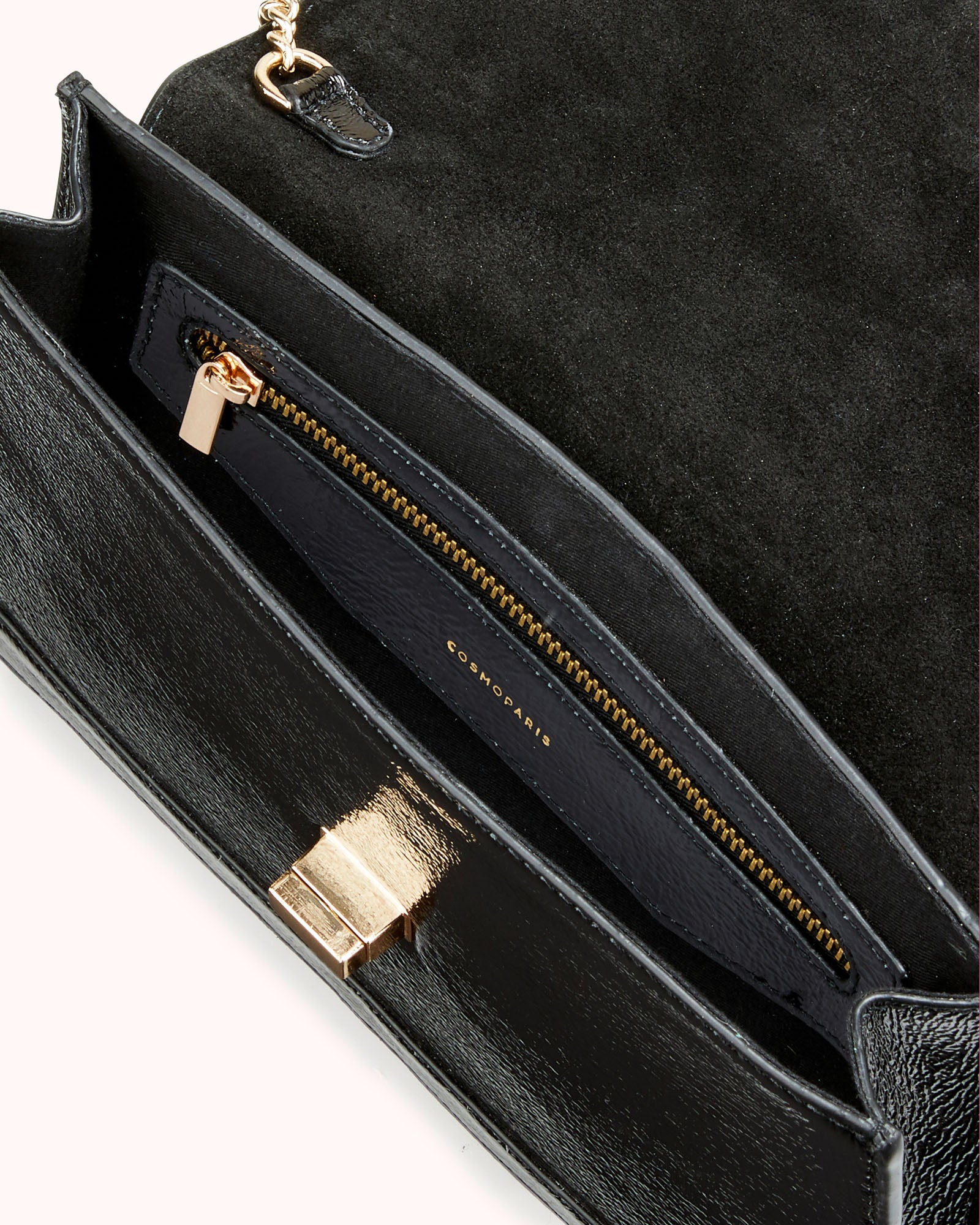 Pochette noir vernis hotsell